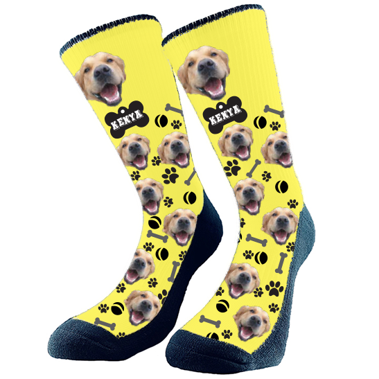 Get custom socks with your very own fur babies face on them! They make the perfect gift Excellent for any holiday, birthday, or anniversary! Every pair is made to order in Alberta, Canada.
