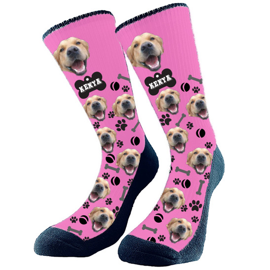 Get custom socks with your very own fur babies face on them! They make the perfect gift Excellent for any holiday, birthday, or anniversary! Every pair is made to order in Alberta, Canada.