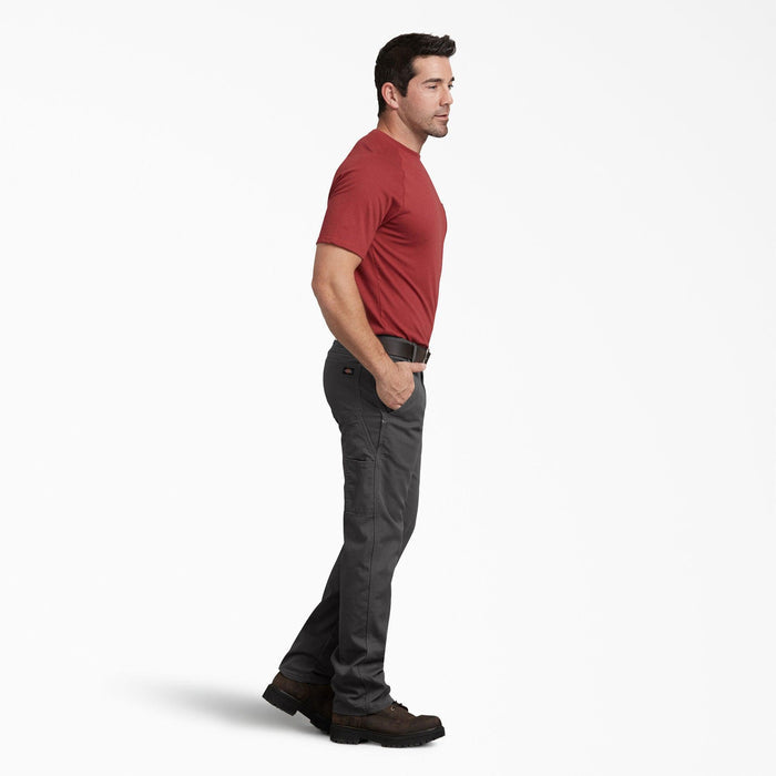Stonewashed gray Dickies FLEX carpenter pant, further product view of the leg