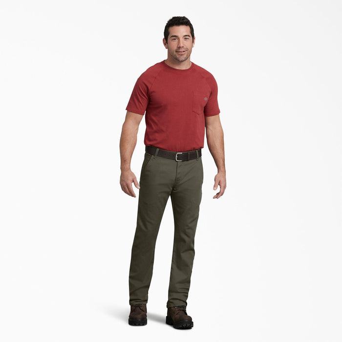 Dickies moss green duck carpenter pant, alternate view of the tool pockets