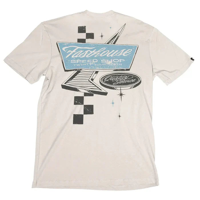 Fasthouse Drive-In graphic t-shirt in light gray, additional product view