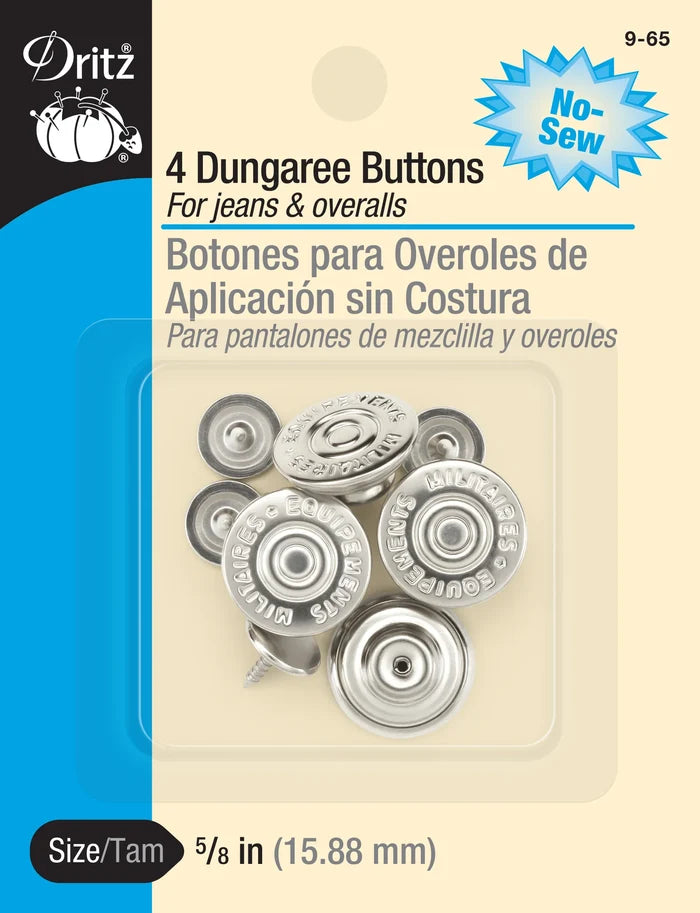 Dungaree Buttons 5/8"