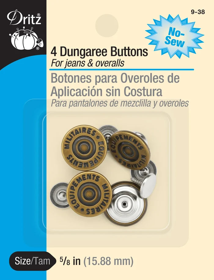 Dungaree Buttons 5/8"