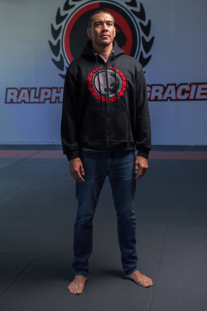 Embroidered Zip-Up Hoodie