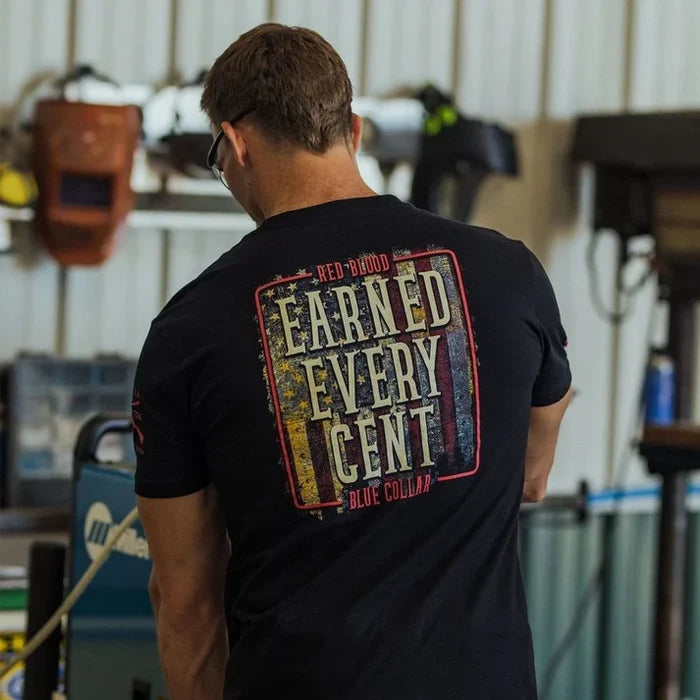 Grunt Style Every Cent t-shirt in black, shown on a model
