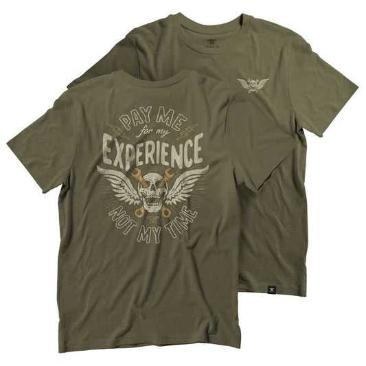 Troll Co. Experienced short-sleeve graphic t-shirt in military green, available in big and tall sizes