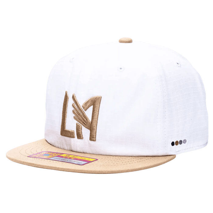 Fan Ink LAFCSwingman Wax Snapback Hat (White/Gold) | SoccerWearhouse