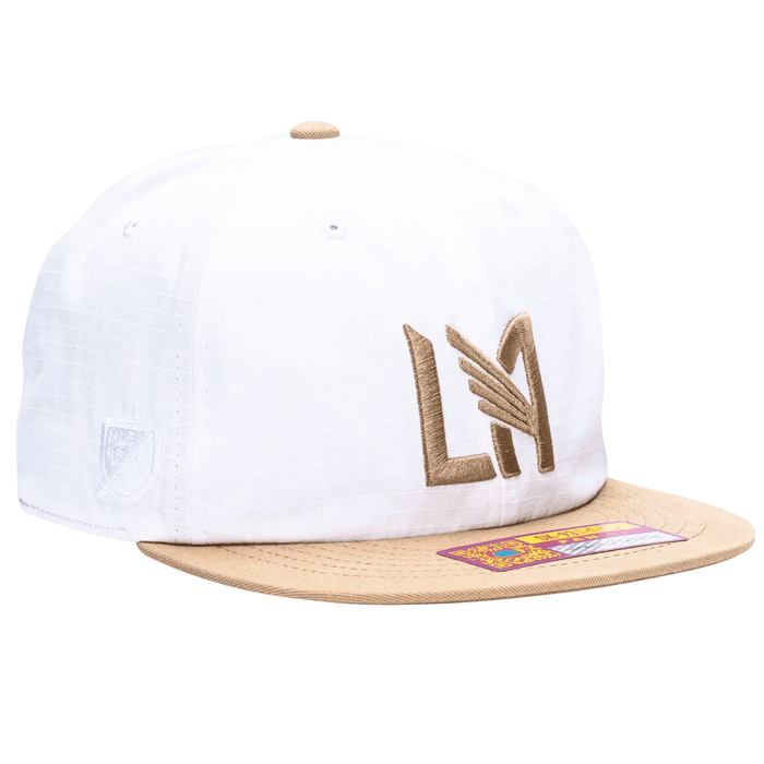 Fan Ink LAFCSwingman Wax Snapback Hat (White/Gold) | SoccerWearhouse