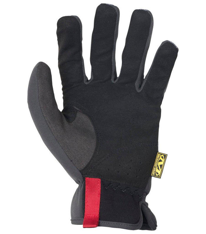 Mechanix FastFit black work glove showing the elastic pull-on cuff