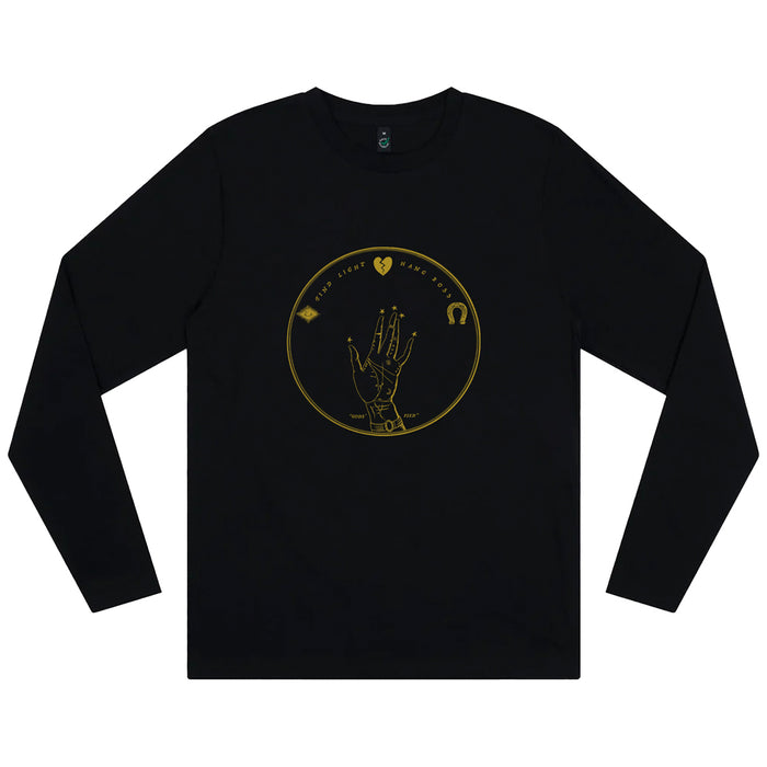 Find Light, Hang Boss Black Longsleeve - Bingo Merch