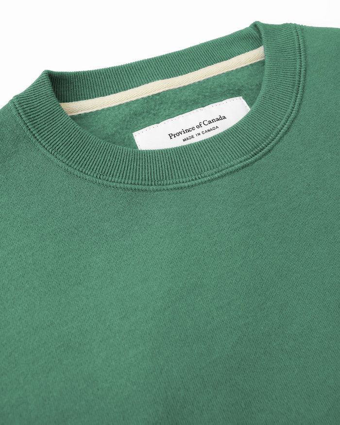 Made in Canada Flag Fleece Sweatshirt Green - Unisex - Province of Canada