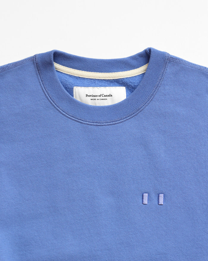 Made in Canada Flag Fleece Sweatshirt Periwinkle - Unisex - Province of Canada
