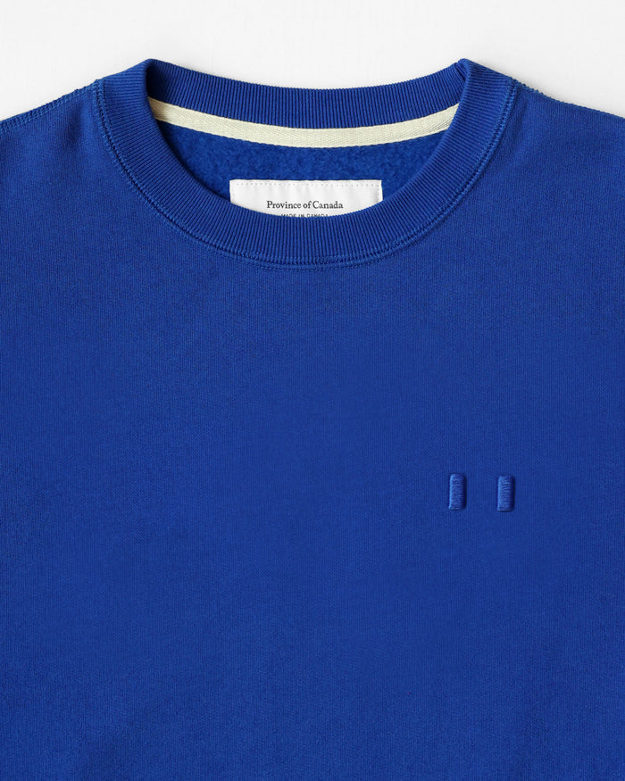 Made in Canada Flag Fleece Sweatshirt Royal Blue - Unisex - Province of Canada