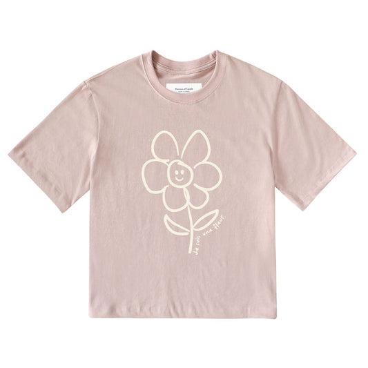 Made in Canada 100% Organic Cotton Fleur Crop Top Dusk - Unisex - Province of Canada