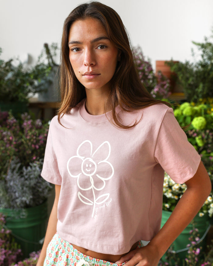100% Organic Cotton Made in Canada Monday Tee T-Shirt Dusk Dirty Pink Champagne - Province of Canada