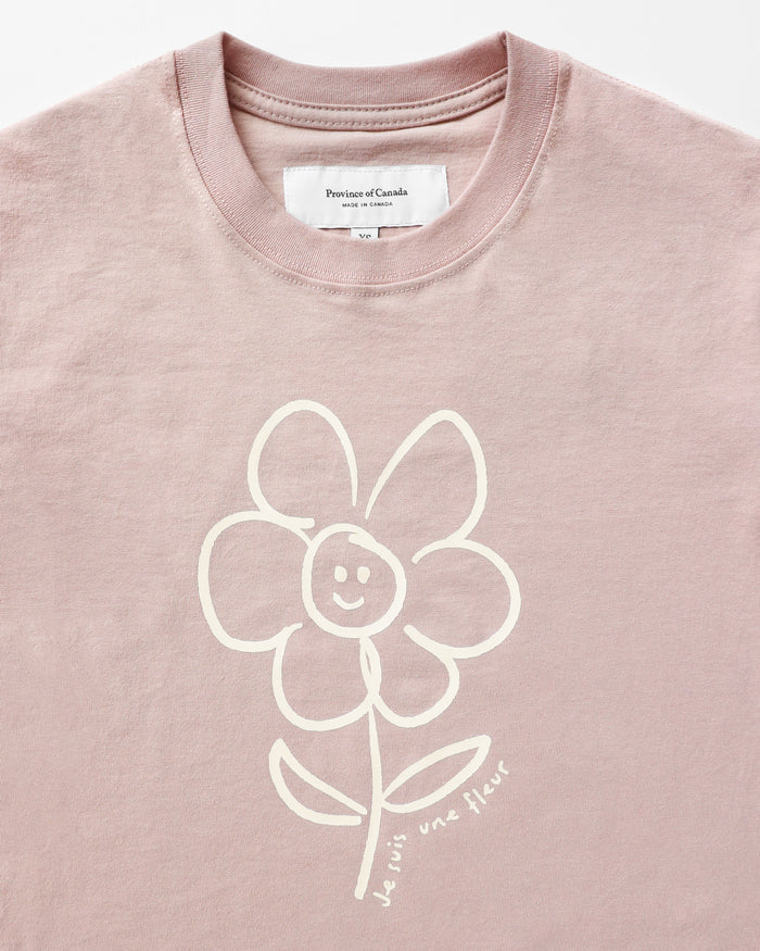 100% Organic Cotton Made in Canada Monday Tee T-Shirt Dusk Dirty Pink Champagne - Province of Canada