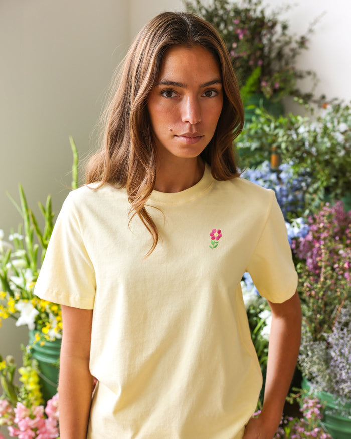 Made in Canada Organic Cotton Floral Butter Tee - Unisex - Province of Canada