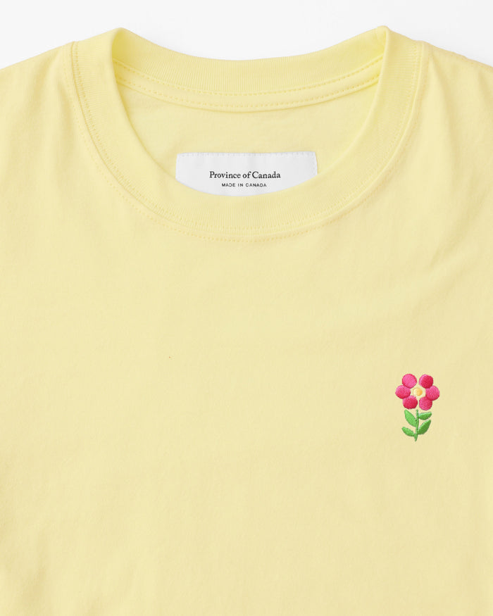 Made in Canada Organic Cotton Floral Butter Tee - Unisex - Province of Canada