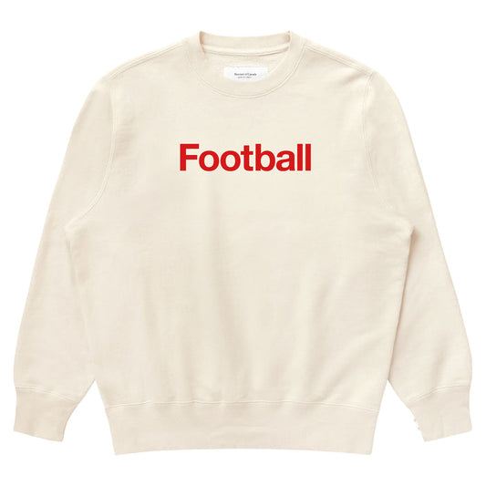 Made in Canada 100% Organic Cotton Football Helvetica Sweatshirt Natural - Unisex - Province of Canada