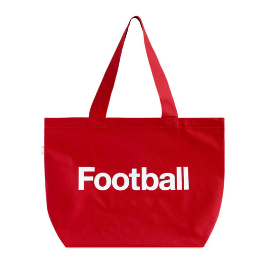 Made in Canada 100% Cotton Football Helvetica Tote Bag Red - Province of Canada