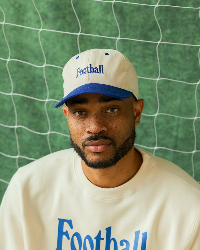 Made in Canada 100% Cotton Royal Blue Natural Football Retro Baseball Hat - Province of Canada
