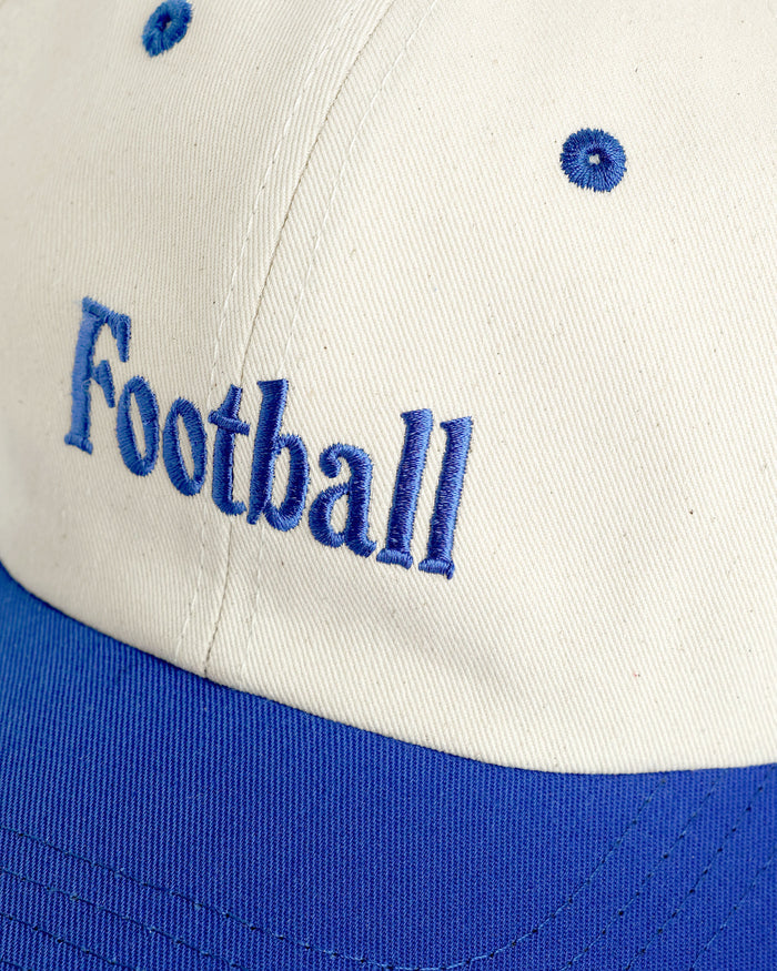 Made in Canada 100% Cotton Royal Blue Natural Football Retro Baseball Hat - Province of Canada