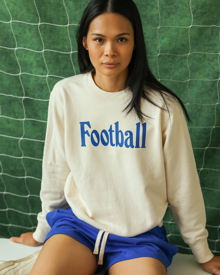 Made in Canada 100% Organic Cotton Football Retro Sweatshirt Natural - Unisex - Province of Canada