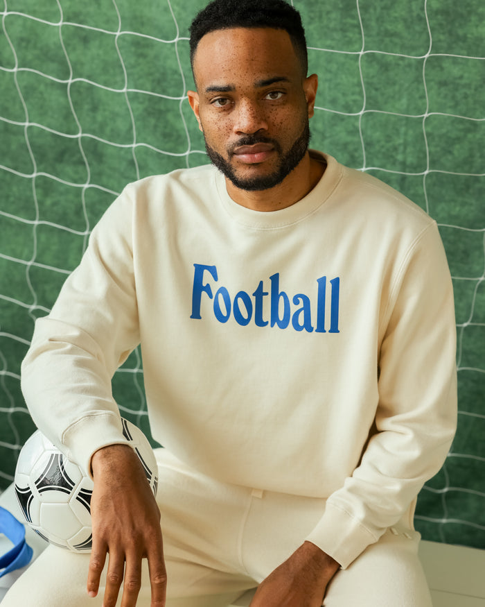 Made in Canada 100% Organic Cotton Football Retro Sweatshirt Natural - Unisex - Province of Canada