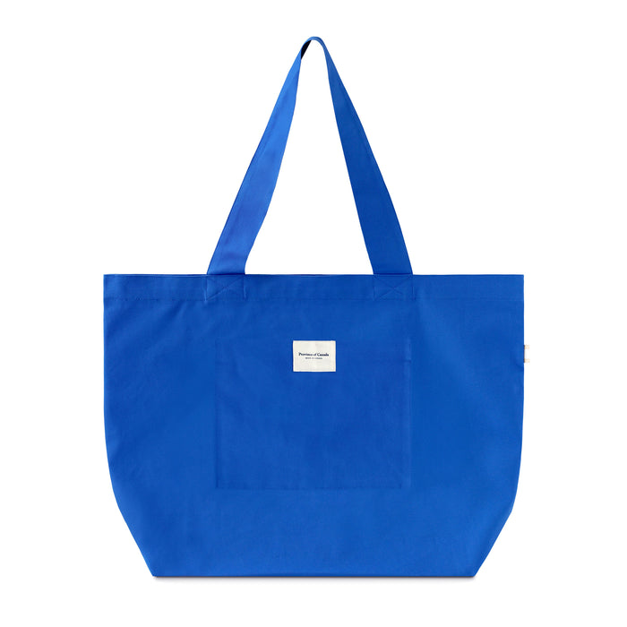 Made in Canada 100% Cotton Football Retro Tote Bag Royal Blue - Province of Canada