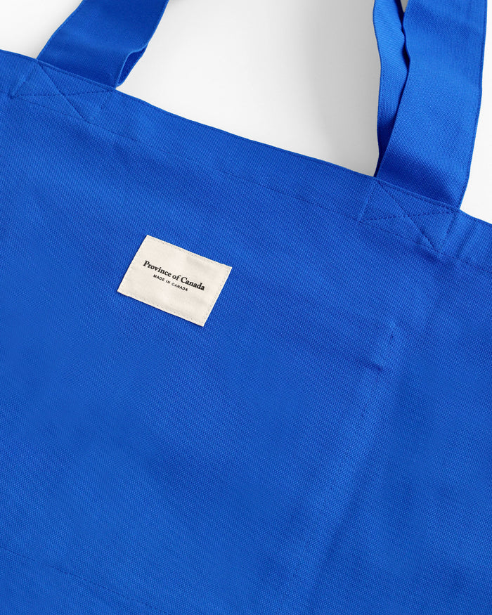 Made in Canada 100% Cotton Football Retro Tote Bag Royal Blue - Province of Canada