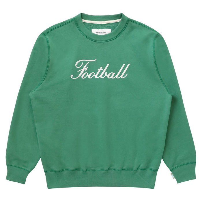 Made in Canada 100% Organic Cotton Football Script Sweatshirt Green - Unisex - Province of Canada