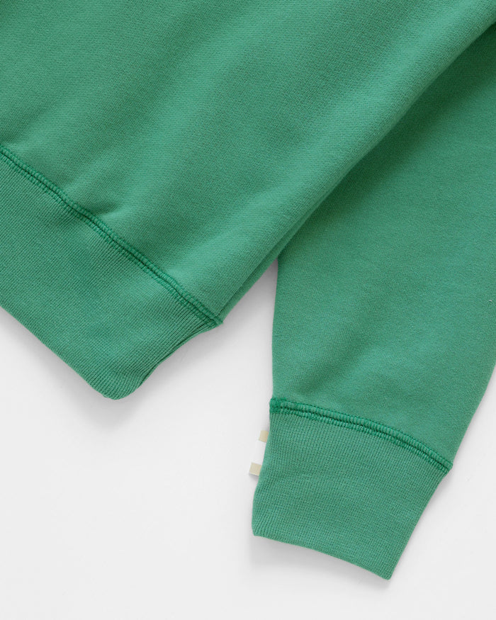 Made in Canada 100% Organic Cotton Football Script Sweatshirt Green - Unisex - Province of Canada