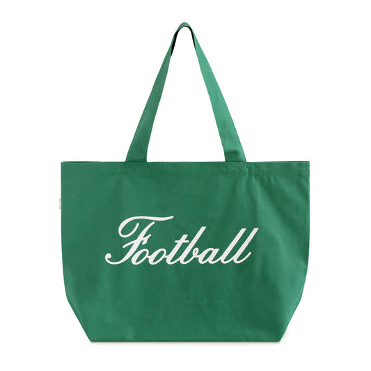 Made in Canada 100% Cotton Football Script Tote Bag Green - Province of Canada