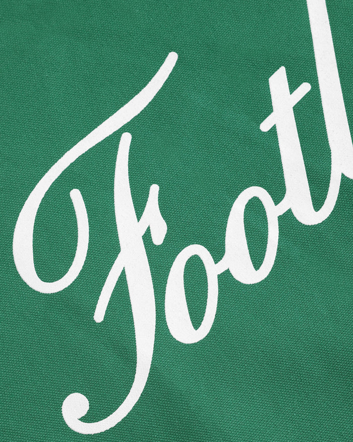 Made in Canada 100% Cotton Football Script Tote Bag Green - Province of Canada