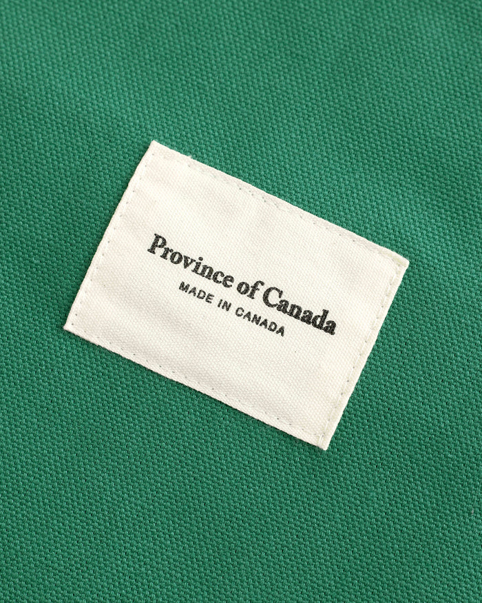 Made in Canada 100% Cotton Football Script Tote Bag Green - Province of Canada