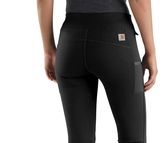 Carhartt Force lightweight women's legging in black, front product view of the legging