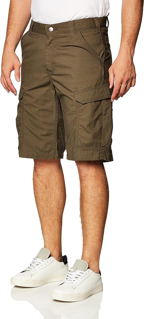 Carhartt Force ripstop cargo work short in tarmac, available in extended waist sizes