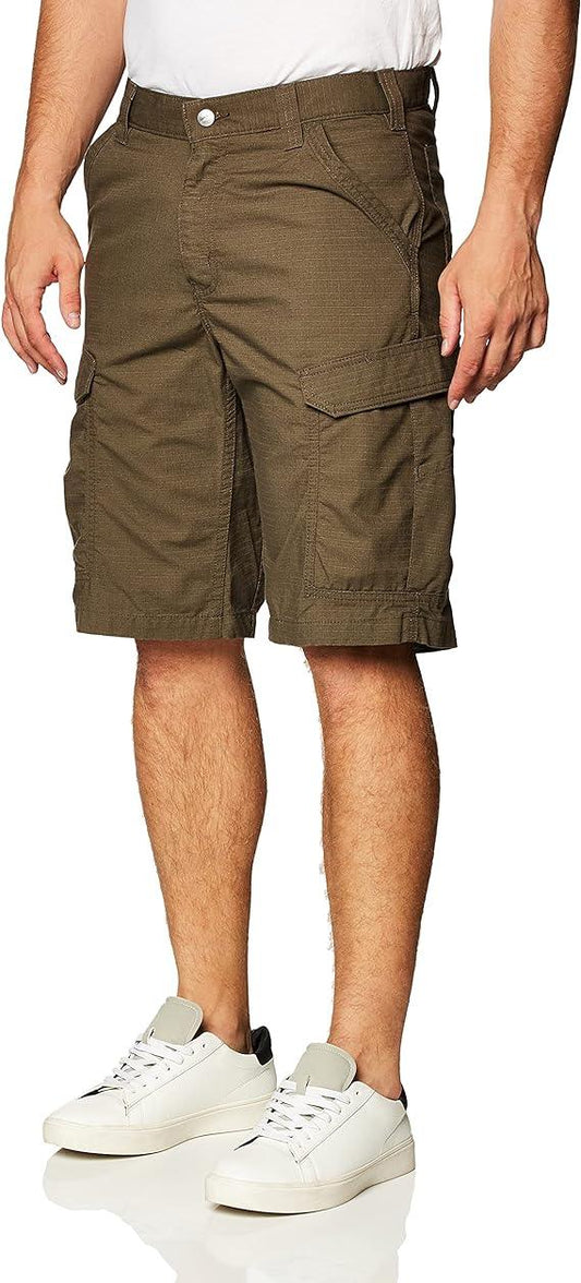 Carhartt Force ripstop cargo work short in tarmac, available in extended waist sizes