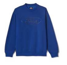 Brixton Ford Number One relaxed fit fleece crewneck sweatshirt in Ford blue