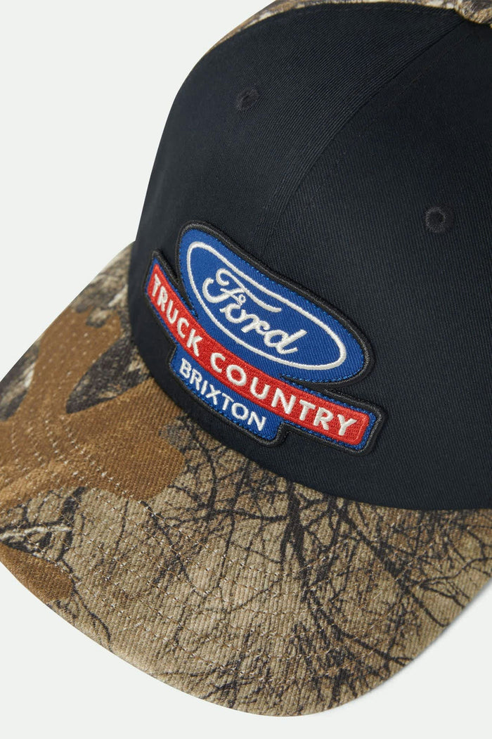 Brixton Ford Truck Country snapback hat in burnt rubber and camo, alternate product view