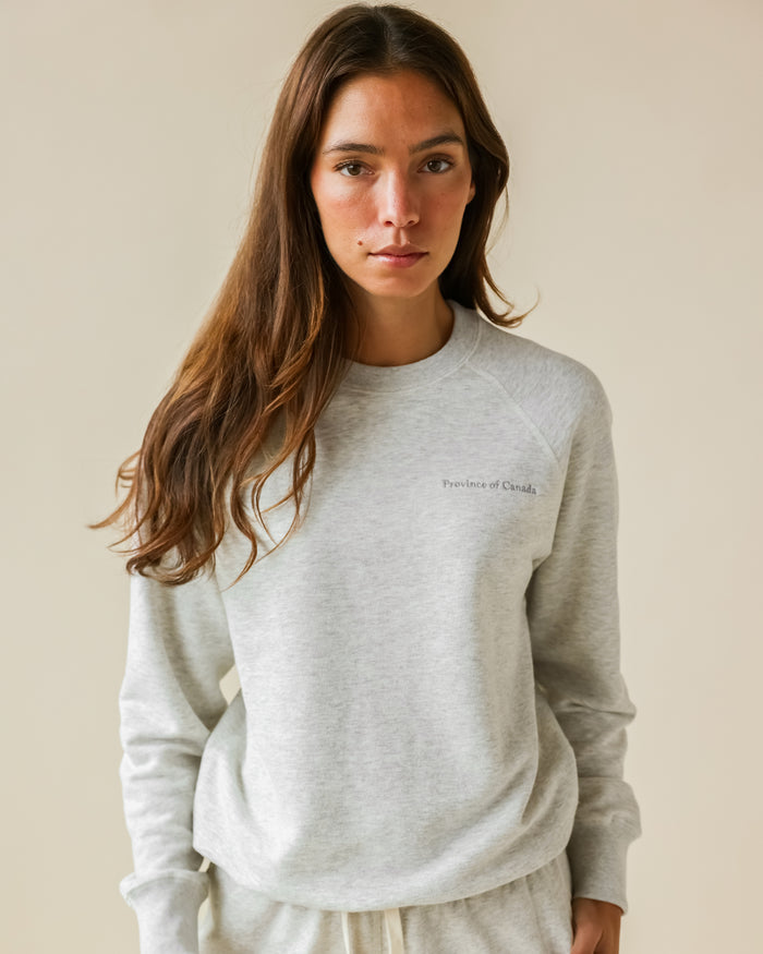 Made in Canada French Terry Sweater Eggshell - Unisex - Province of Canada