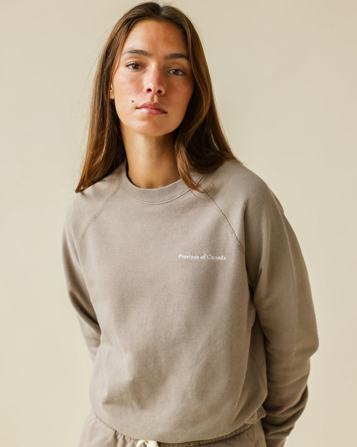 Made in Canada French Terry Sweatshirt Mocha 100% Cotton - Unisex - Province of Canada