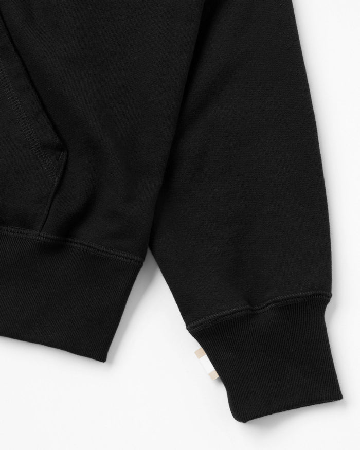 French Terry Zip Hoodie Black - Unisex