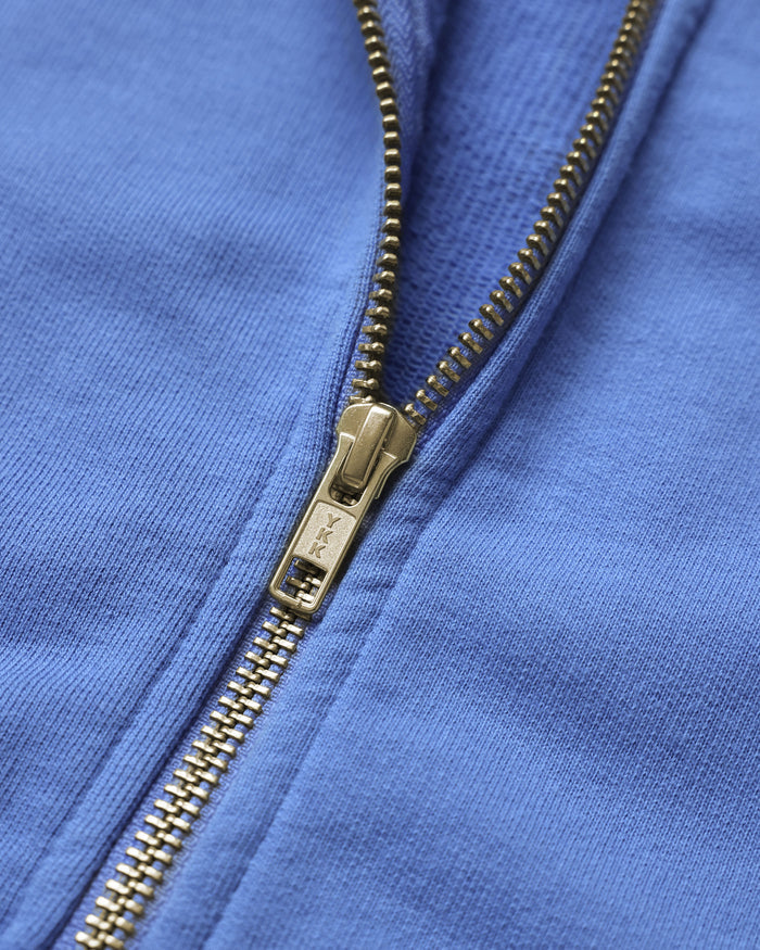 Made in Canada 100% Cotton French Terry Zip Hoodie Cerulean Blue - Unisex - Province of Canada