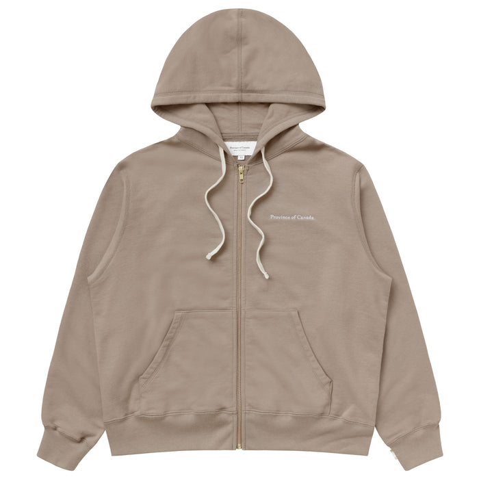 Made in Canada 100% Cotton French Terry Zip Hoodie Mocha Brown - Unisex - Province of Canada