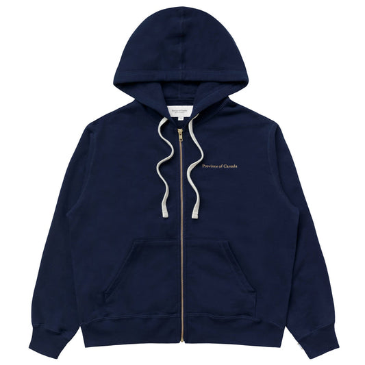Made in Canada 100% Cotton French Terry Zip Hoodie Navy Blue - Unisex - Province of Canada