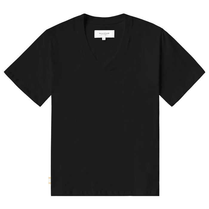 Made in Canada Friday V-Neck Tee Black 100% Organic Cotton - Province of Canada
