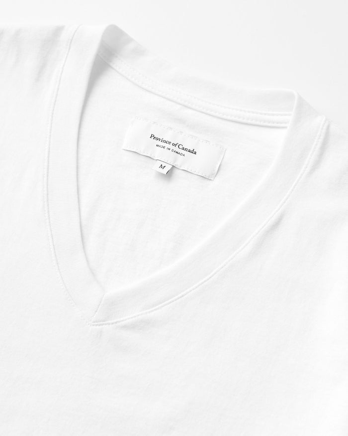 Made in Canada  Friday V-Neck Tee White - Province of Canada