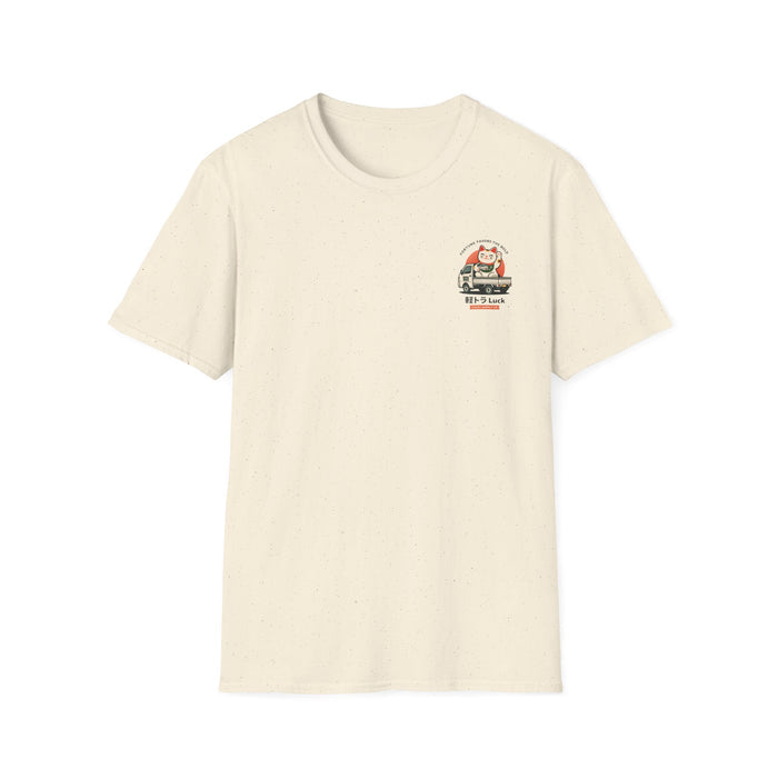 Front & Back Lucky Maneki-Neko Truck T-Shirt — "Fortune Favors the Bold"