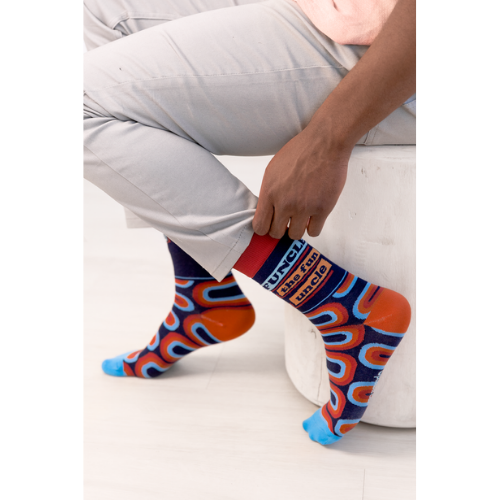 Funcle socks feature a fun and playful design for the ultimate fun uncle.